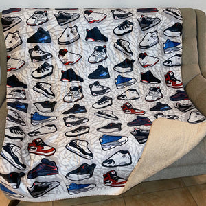 Sneaker head Throw Blanket