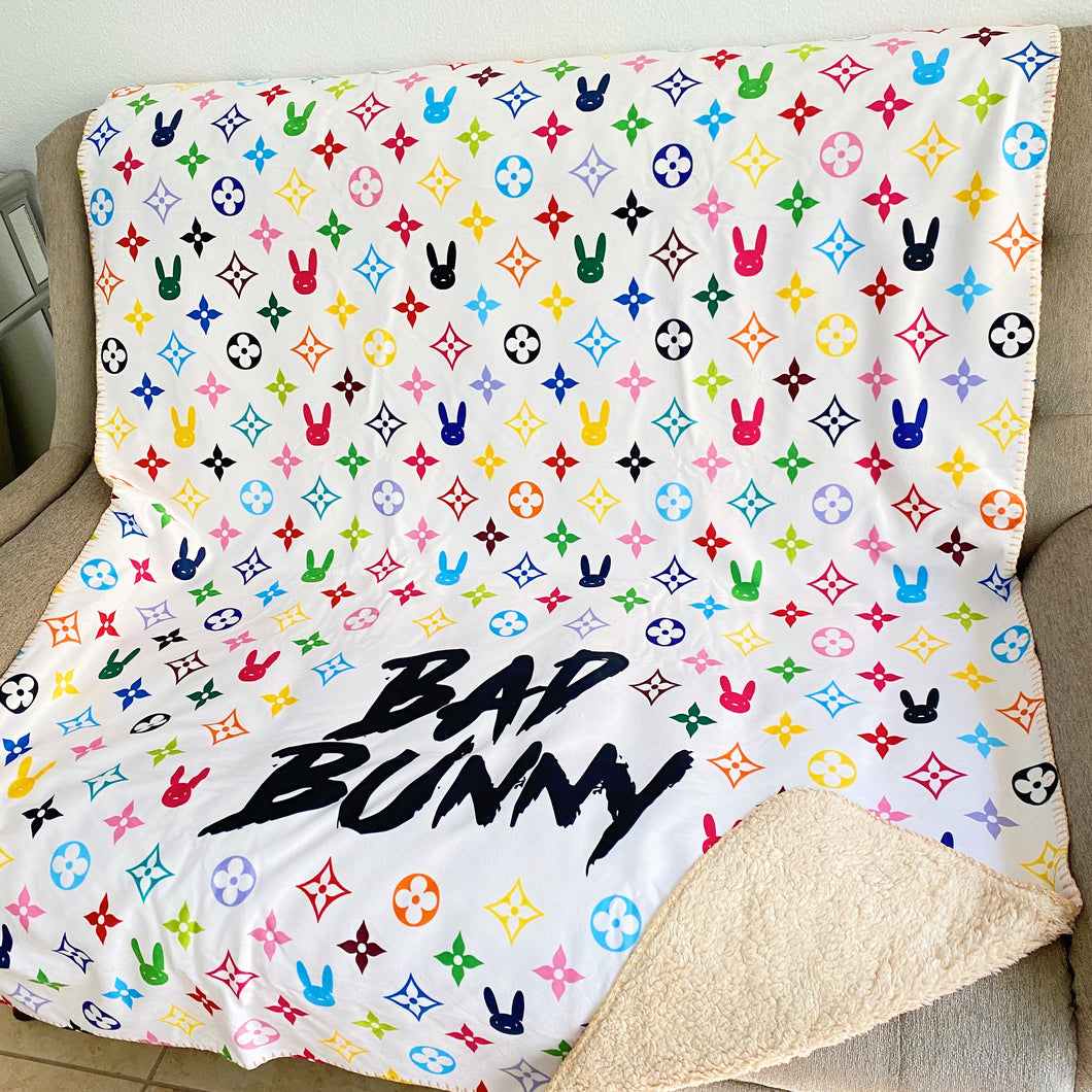 Bad B Throw Blanket-white – kulture designs
